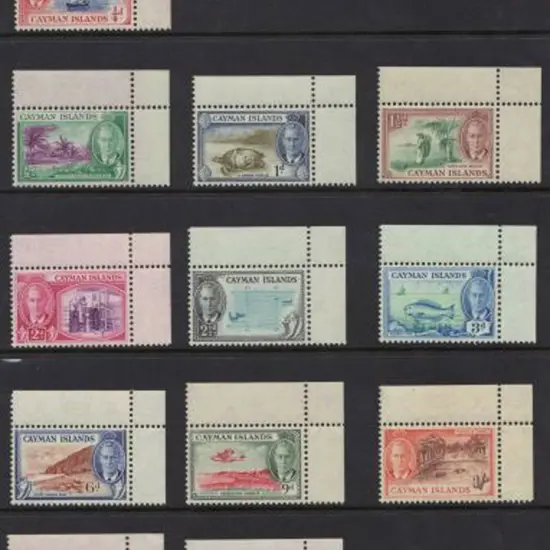 Cayman Islands 1950 KGVI pictorials to 10/-. ...