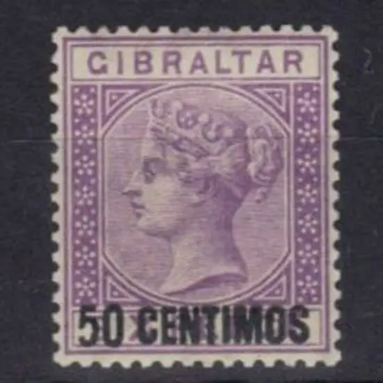 Gibraltar 1889 40c on 4d orange-brown, 50c on 6d ...