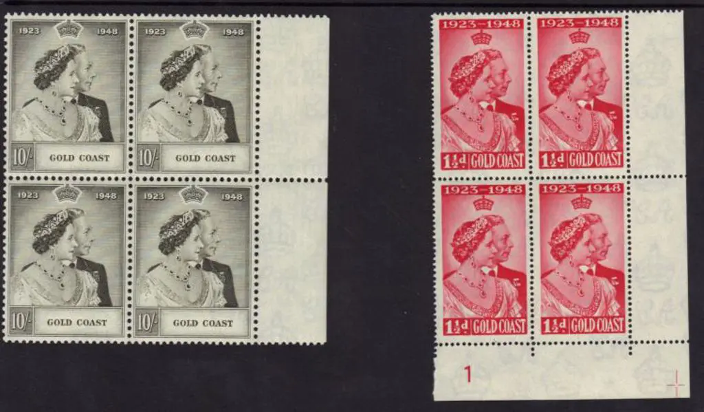 Gold Coast 1948 Silver Wedding set of 2 to 10/- in ... Image 1++