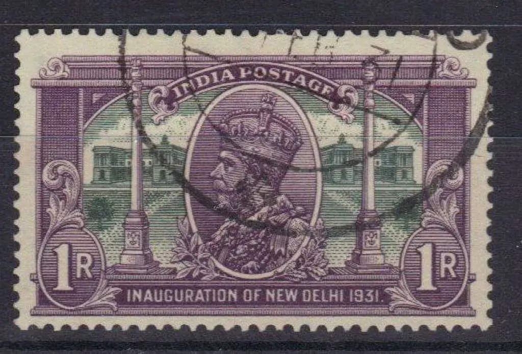 India 1931 1r New Delhi wmk stars pointing to ... Image 1++
