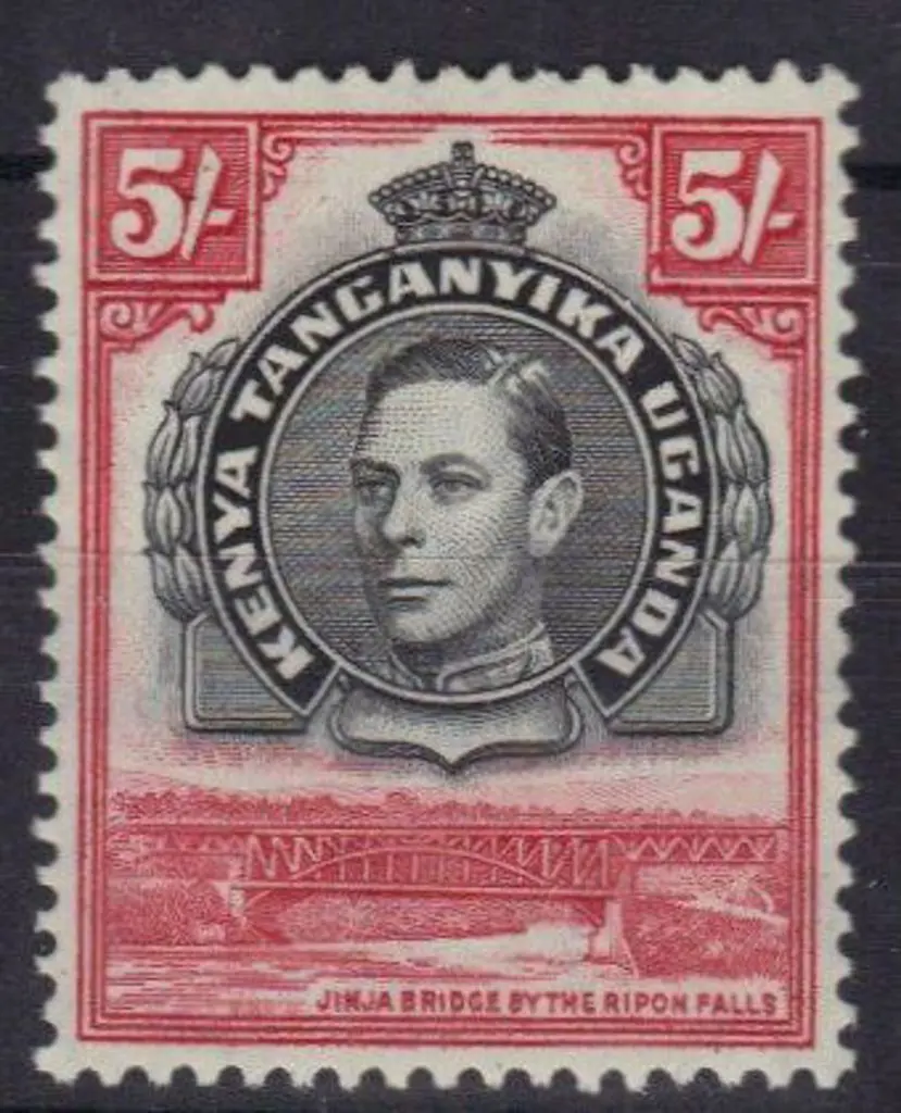 KUT 1944 5/- KGVI. Fresh MUH. SG 148b Cat. £45+ Image 1++