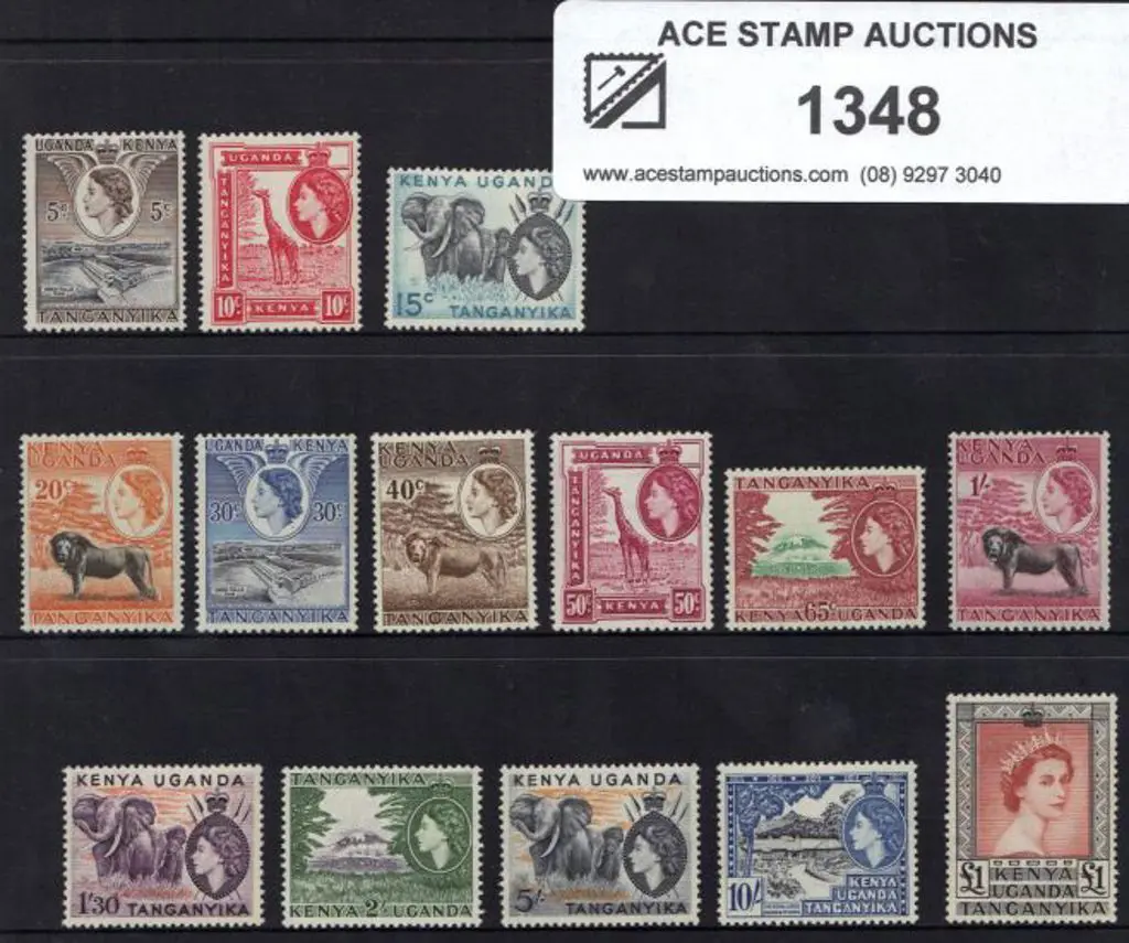KUT 1954/59 QEII defins simplified to £1. MUH but ... Image 1++