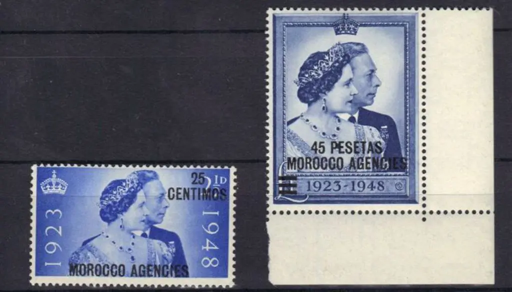 Morocco Agencies 1948 Silver Wedding set of 2 to ... Image 1++