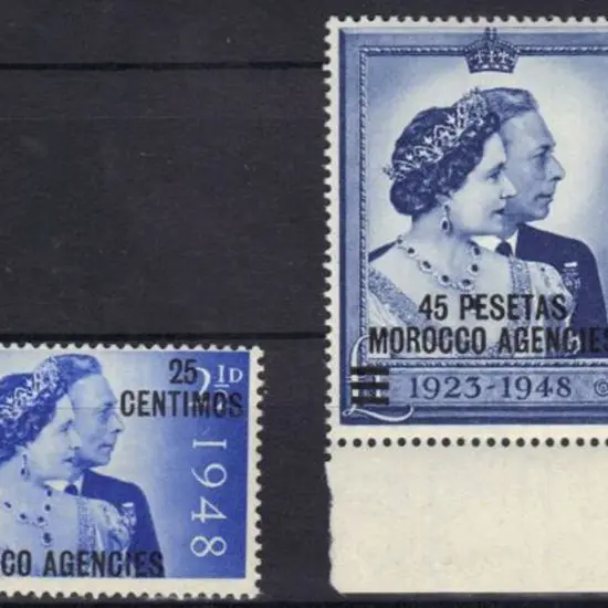 Morocco Agencies 1948 Silver Wedding set of 2 to ...