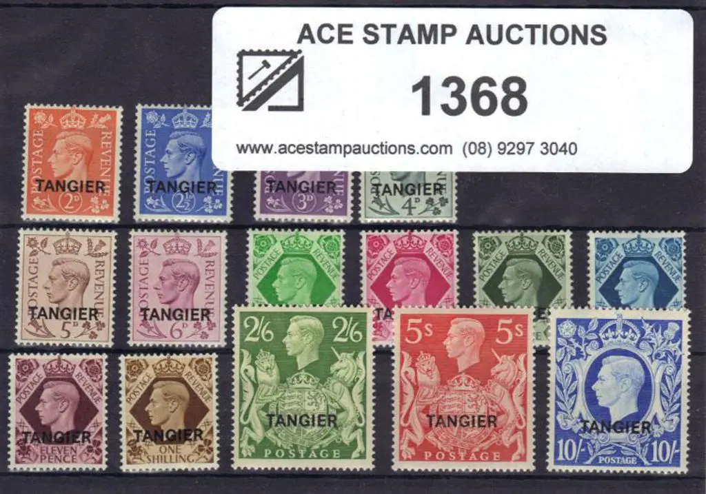 Morocco Agencies - Tangier 1949 KGVI ovpts set of ... Image 1++