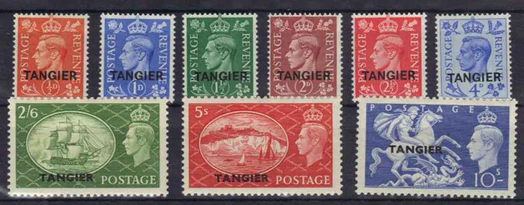 Morocco Agencies - Tangier 1950/51 KGVI ovpts set ... Image 1++