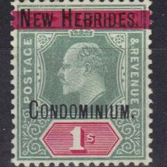 New Hebrides 1908 KEVII ovpt. SG 3 MLH Cat. £23