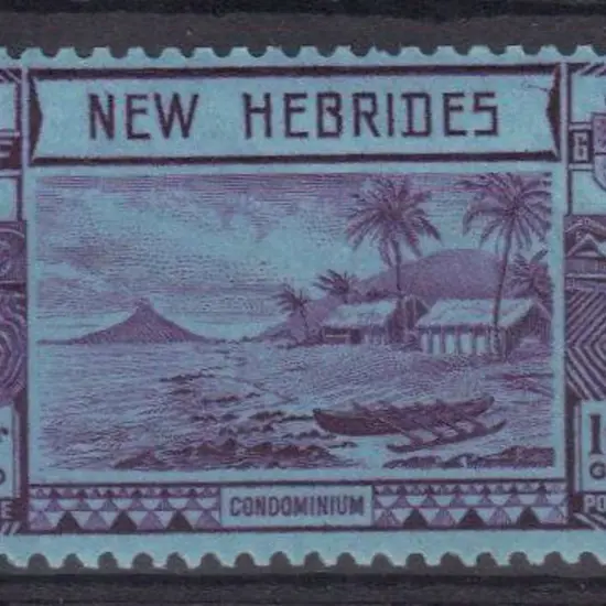 New Hebrides 1938 10f violet/blue Gold Currency. ...