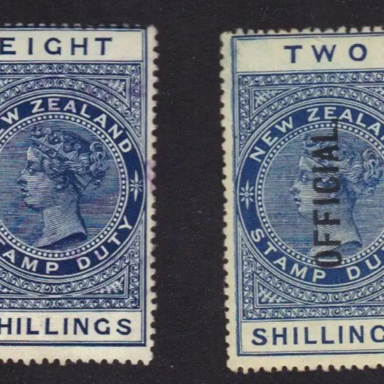 New Zealand 1913/25 2/- Official ovpt on QV perf. ...