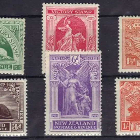 New Zealand 1920 Victory set of 6. MUH with 6d off ...