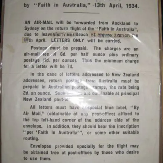 New Zealand 1934 (13th/14th April) The original ...