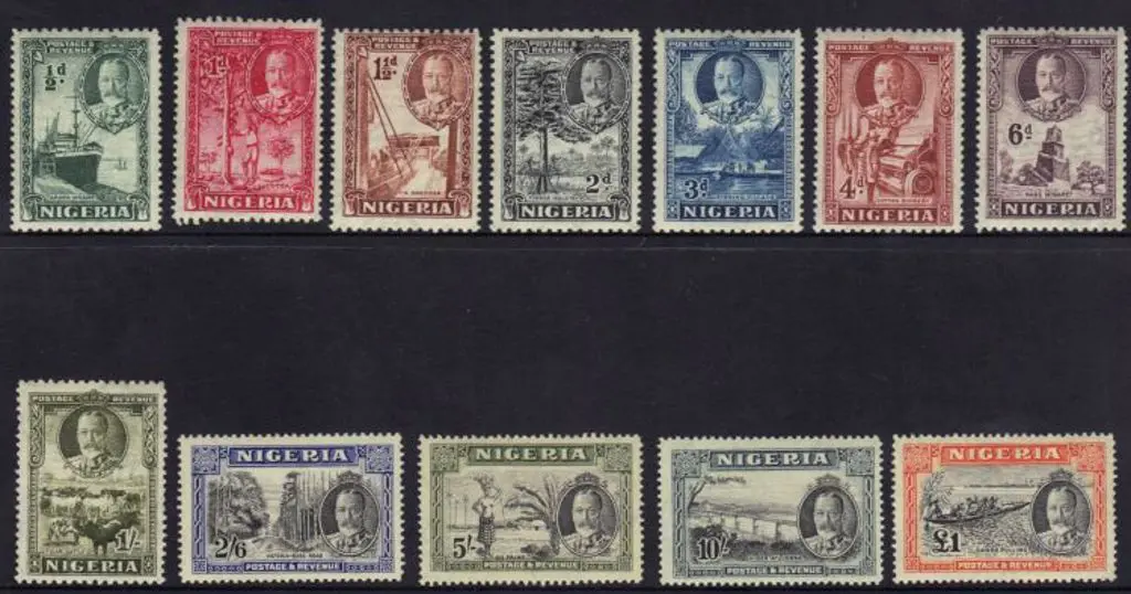 Nigeria 1936 KGV pictorials to £1 MLH. The values ... Image 1++