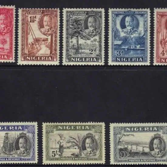 Nigeria 1936 KGV pictorials to £1 MLH. The values ...