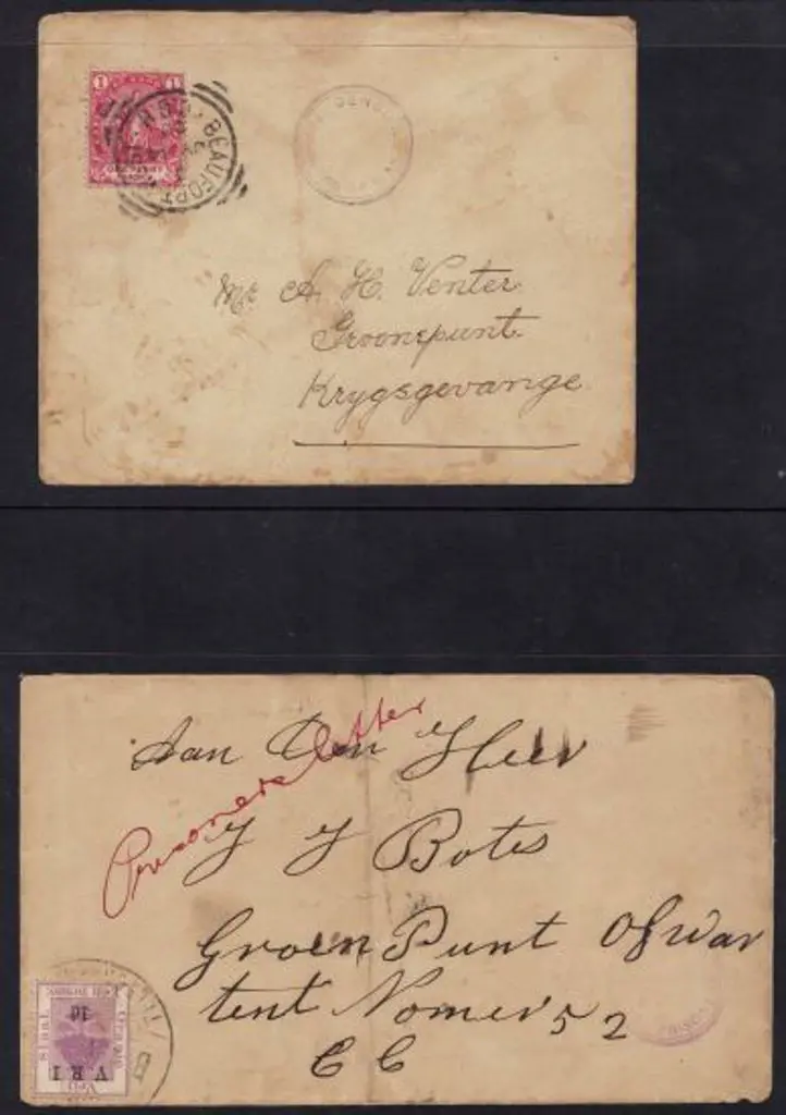 South Africa - Boer War 1900 covers to Green Point ... Image 1++