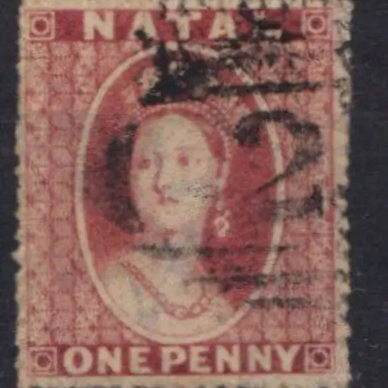 South Africa - Natal 1862 1d QV with small star ...