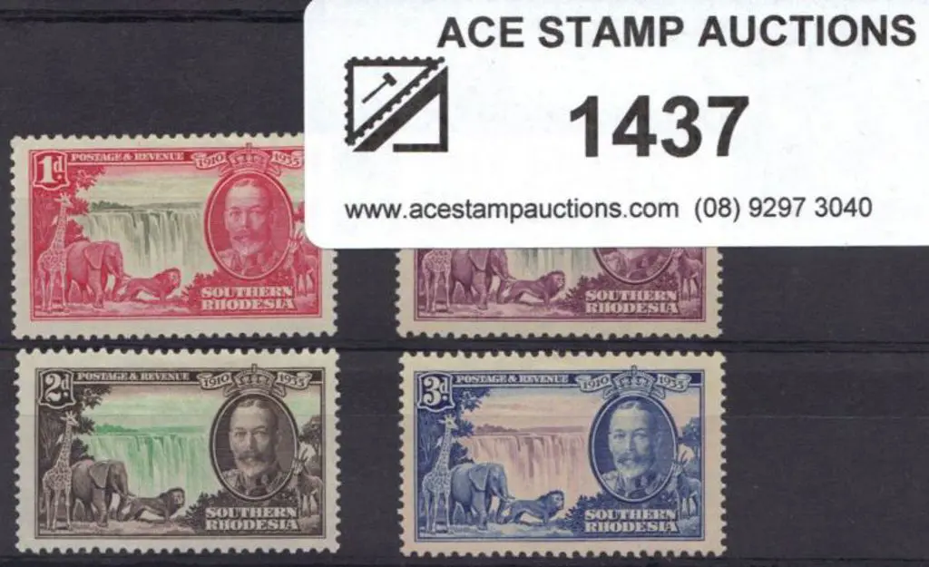 Southern Rhodesia 1935 Silver Jubilee set of 4. ... Image 1++