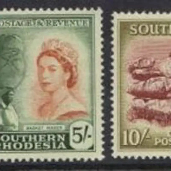 Southern Rhodesia 1953 QEII pictorials to £1 (ex ...