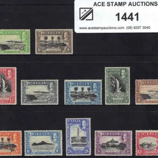 St Lucia 1936 KGV pictorials to 10/- MLH. Odd ...