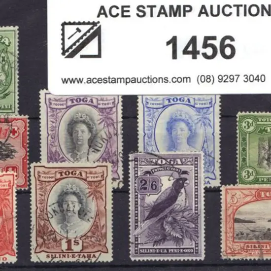 Tonga 1942/49 defins set of 9 to 5/-. Good to fine ...