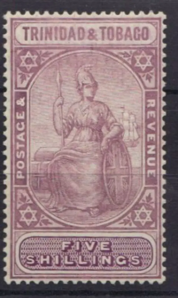 Trinidad & Tobago 1921 5/- dull purple & purple. ... Image 1++