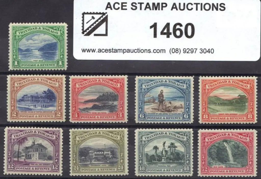 Trinidad & Tobago 1935/37 Defins set of 9 to 72c ... Image 1++