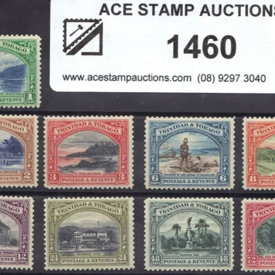 Trinidad & Tobago 1935/37 Defins set of 9 to 72c ...