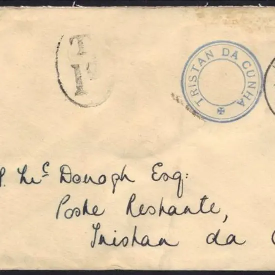 Tristan Da Cunha 1935 (14th March) Cachet type V ...