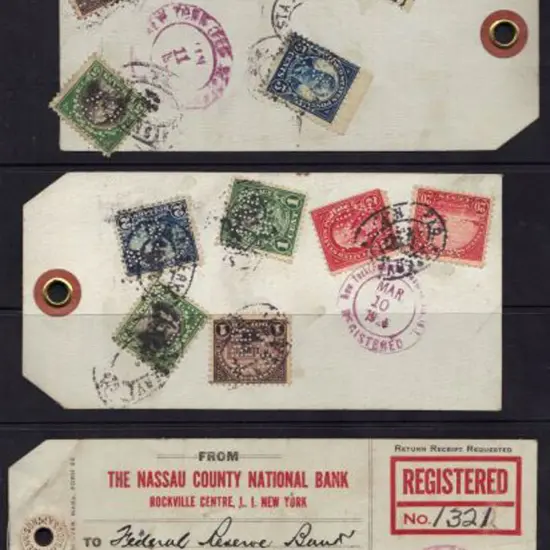 USA - Interbank Registered Parcel Tags 1923 (29th ...