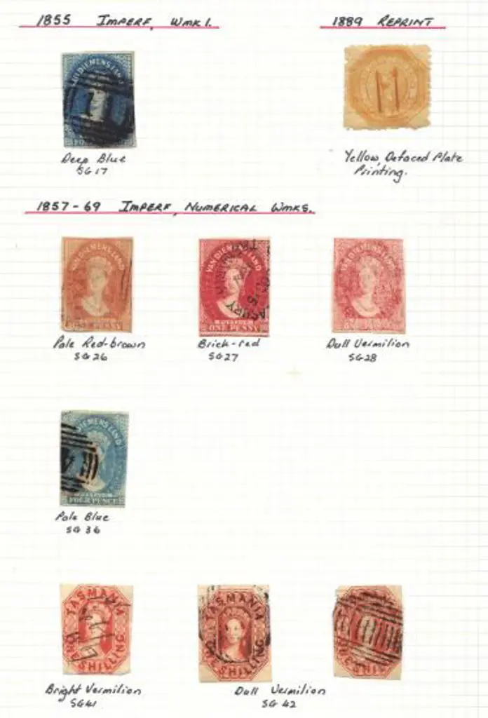 Tasmania 1855-1905 mainly used range on leaves ... Image 1++