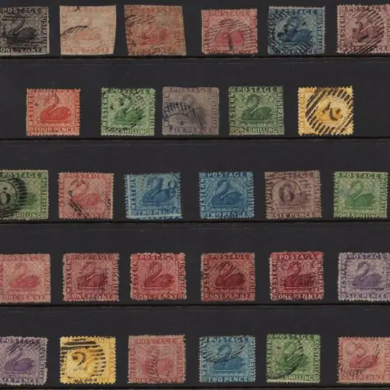 Western Australia 1854-1888 range of used Swans. ...