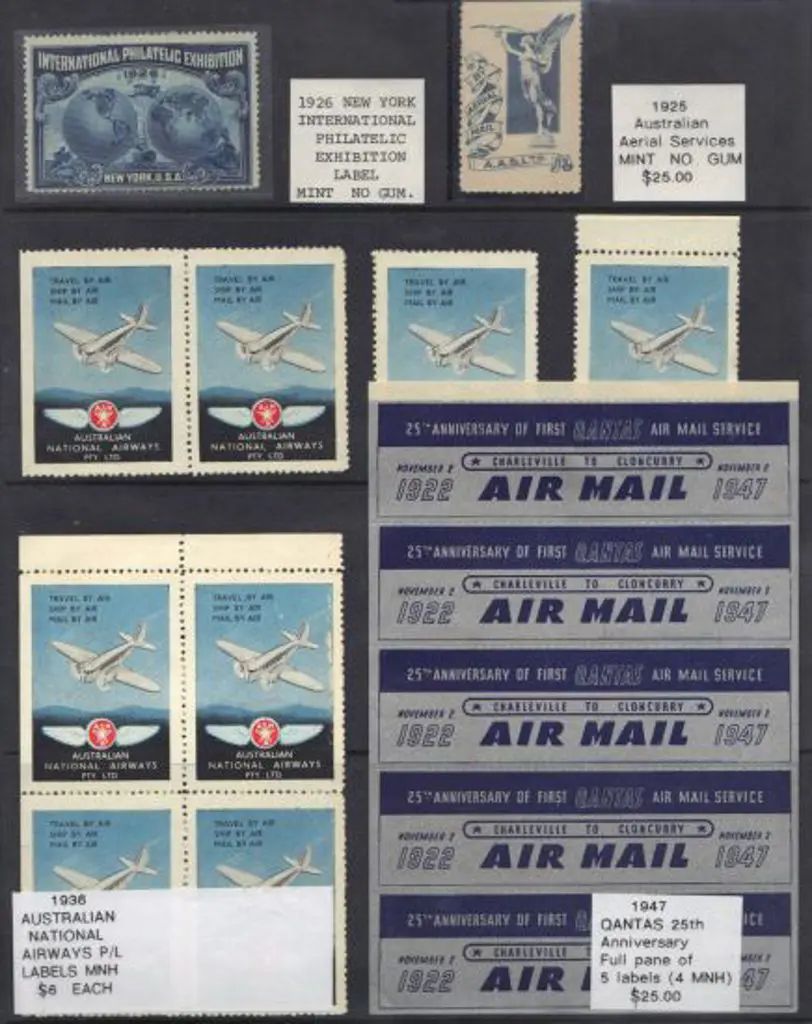 Aviation Cinderellas incl 1947 Qantas 25th Anniv ... Image 1++