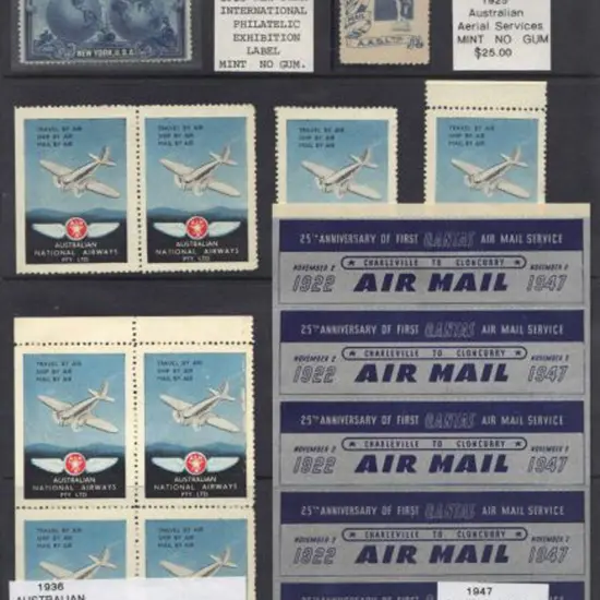 Aviation Cinderellas incl 1947 Qantas 25th Anniv ...