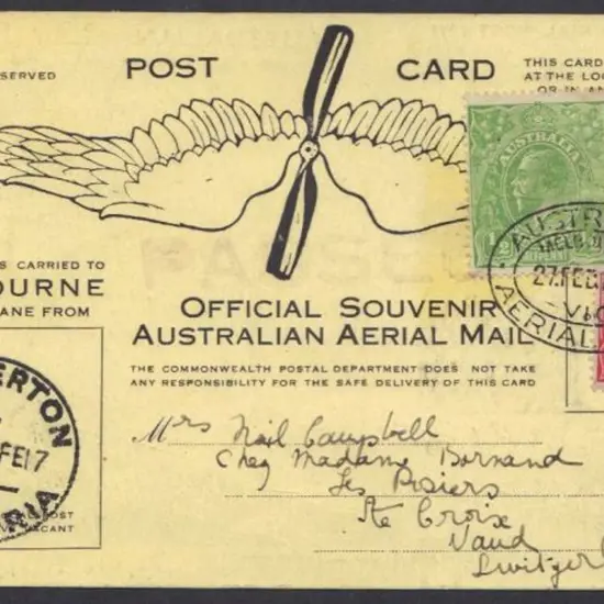 1917 (24th Jan) Basil Watson Postcard with ½d ...