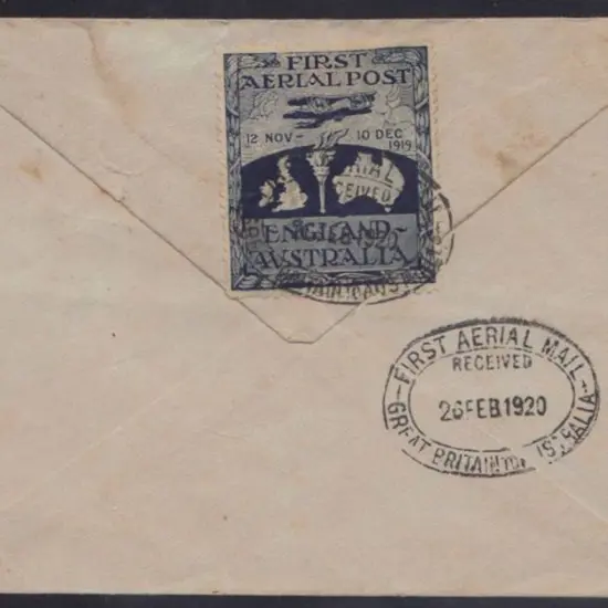 1919 (Nov/Dec) First Aerial Post cover with the ...