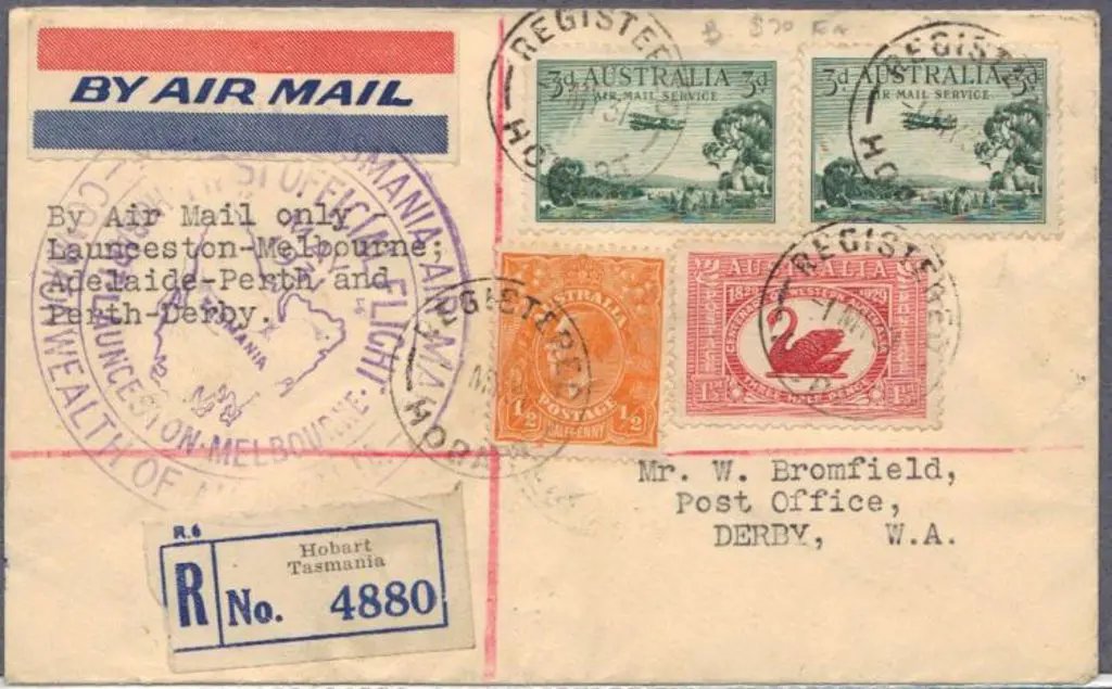 1931 (1st May) Hobart-Launceston-Melbourne with ... Image 1++
