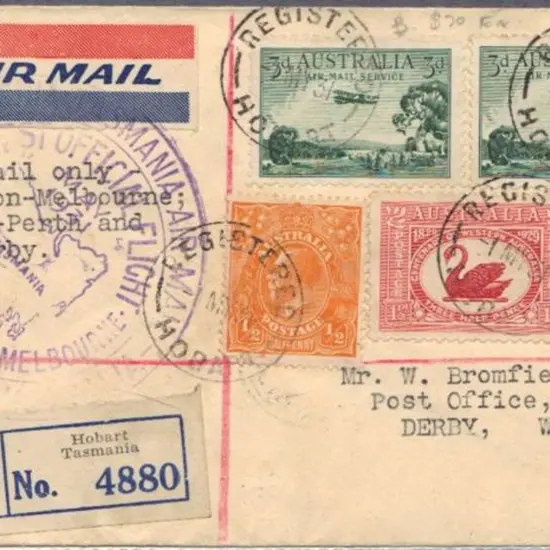 1931 (1st May) Hobart-Launceston-Melbourne with ...