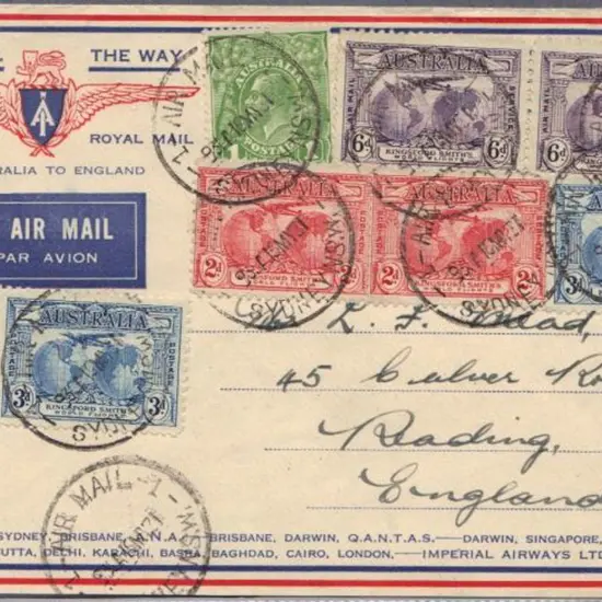1931 (15th May) Second Experimental Air Mail ...