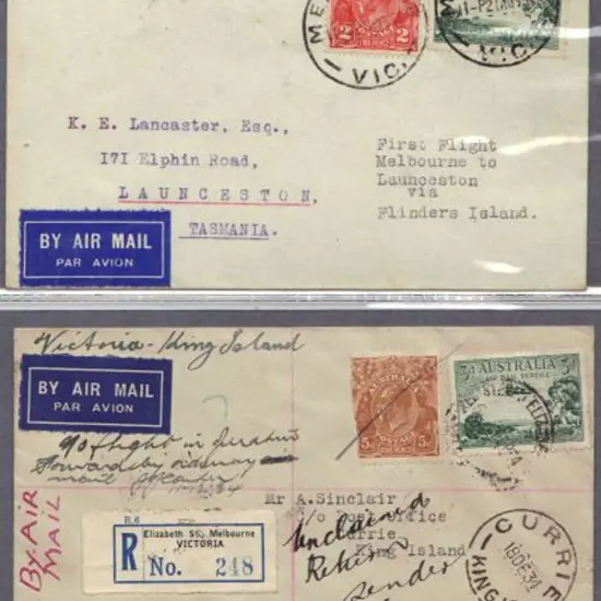 1931/33 First Flight Covers incl Melbourne-Hobart ...