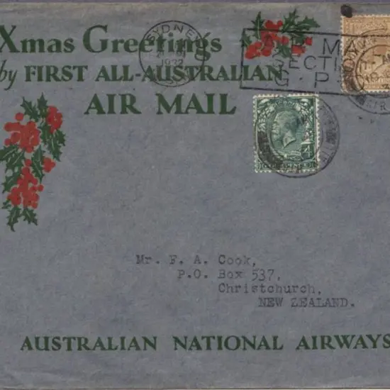 1932 (21st Jan) First All Australian Air Mail on ...