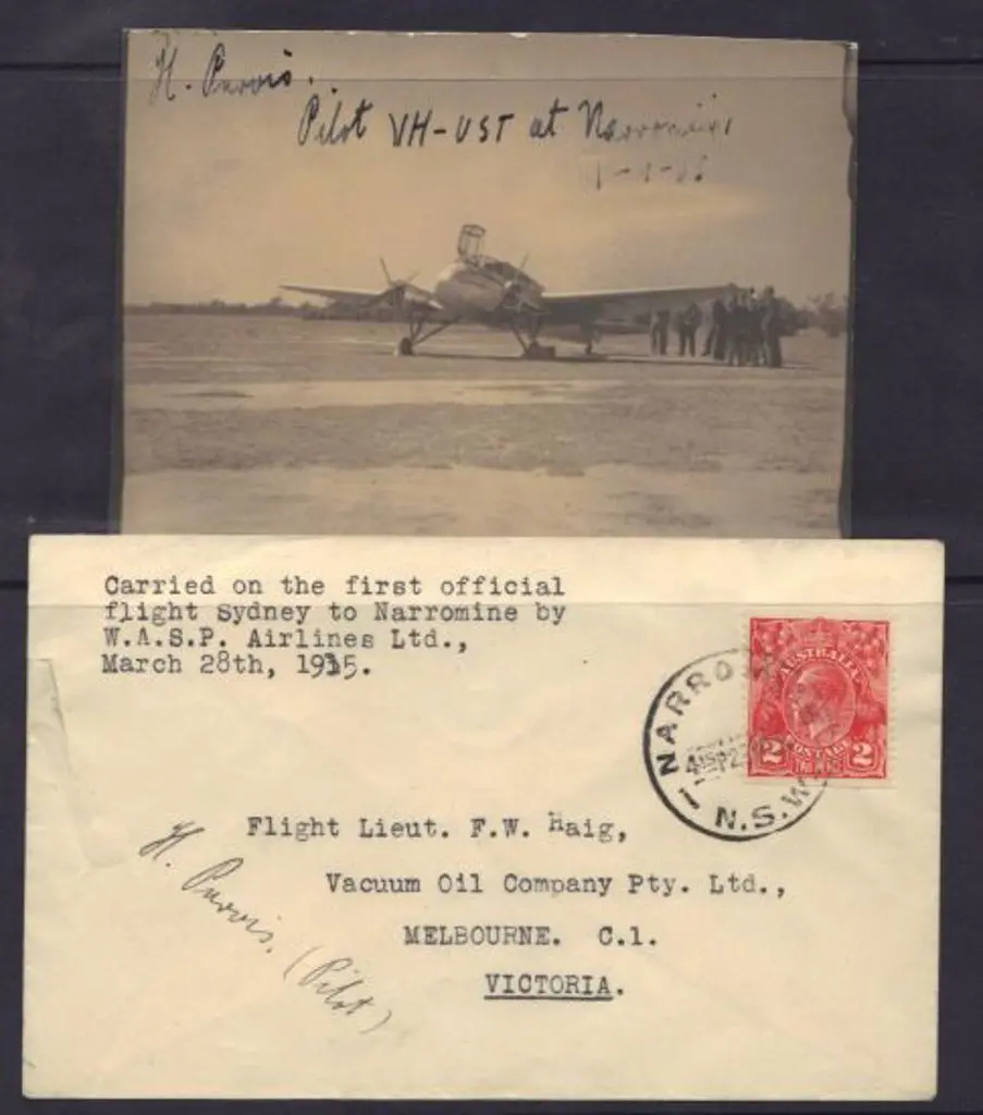 1935 (28th Mar) Sydney to Narromine by WASP ... Image 1++
