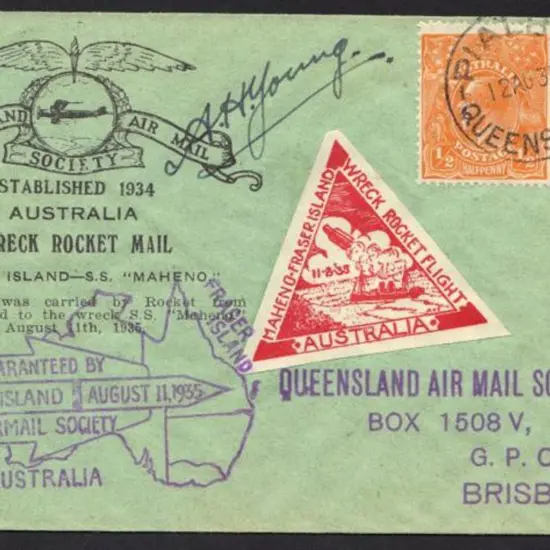1935 (12th Aug) Fraser Island to SS Maheno illust ...