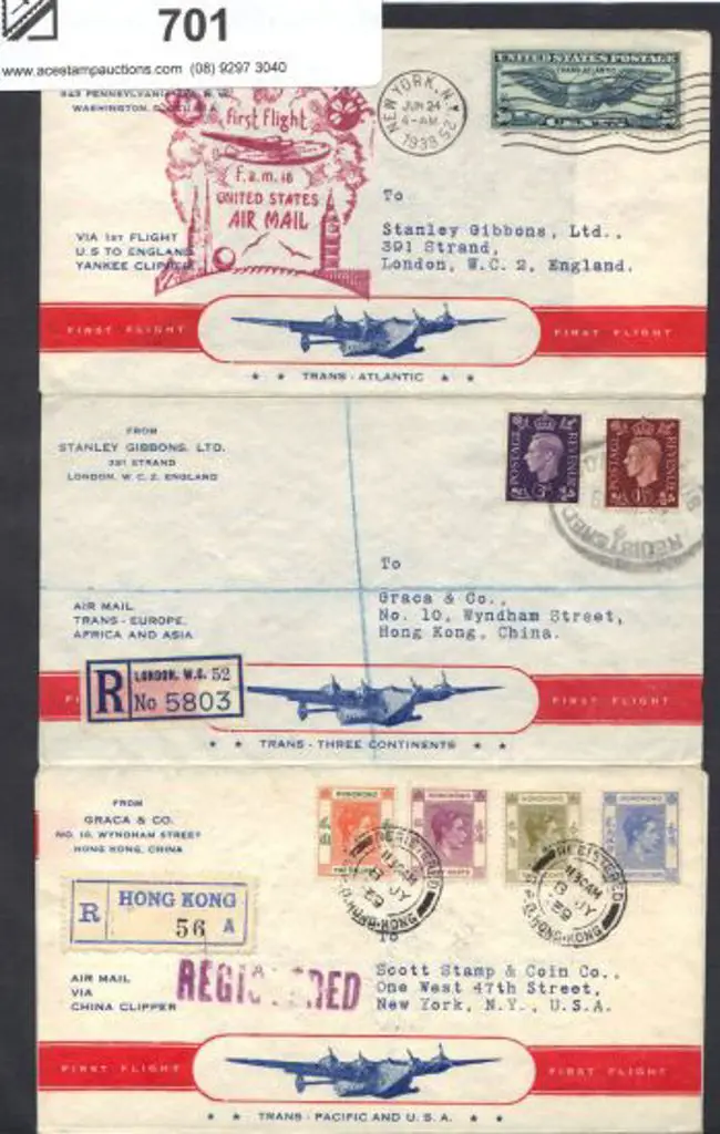 1939 Round the World USA return via UK & Hong Kong ... Image 1++