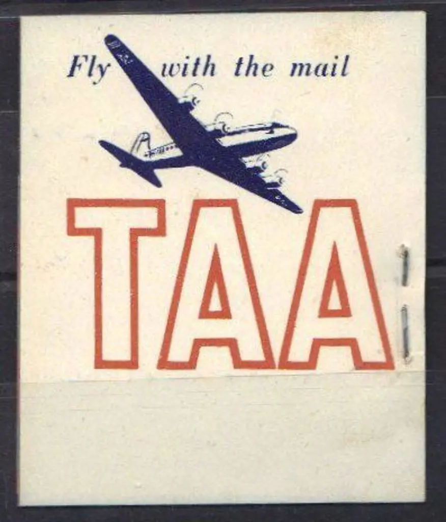 1950 TAA complete booklet of Airmail labels with ... Image 1++