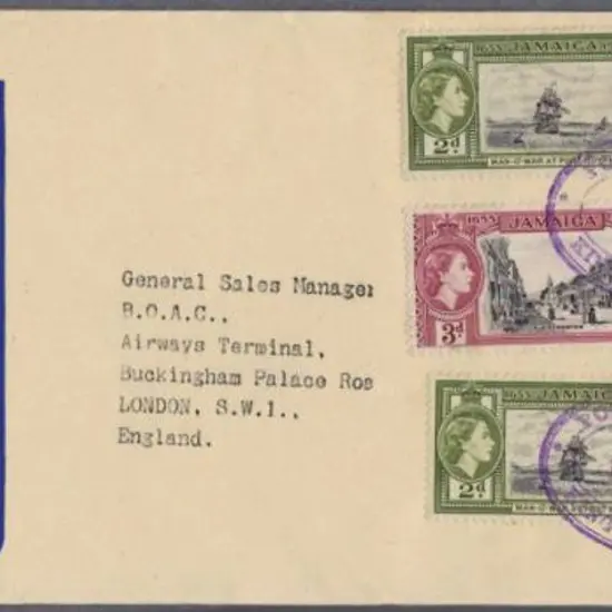 1955 (10th May) Tercentenary BOAC & BWIA Jamaica ...