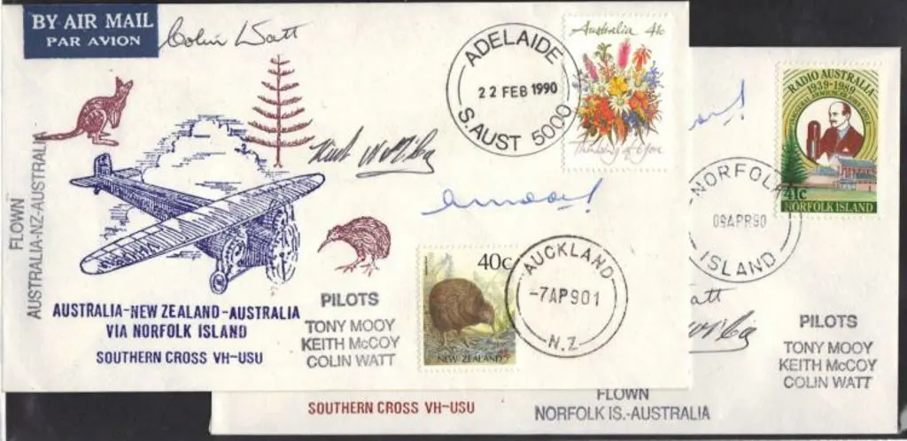 1990 (Feb-April) Southern Cross replica flights ... Image 1++
