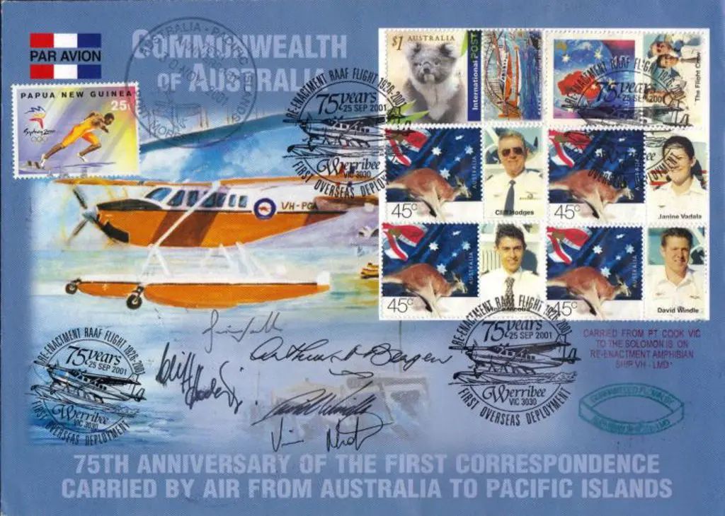 2001 (25th Sept) 75th Anniv of first Airmail ... Image 1++