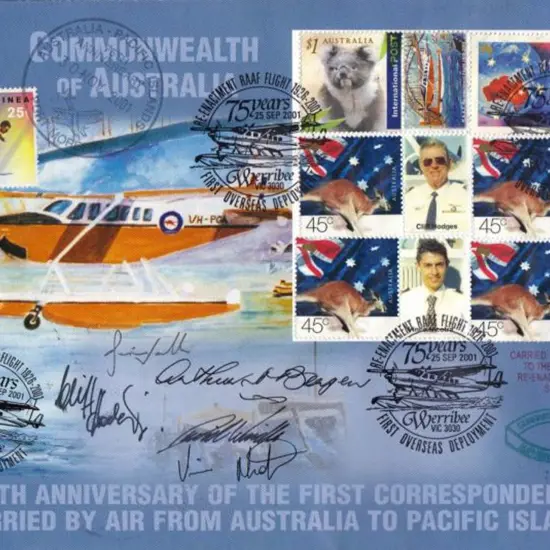 2001 (25th Sept) 75th Anniv of first Airmail ...