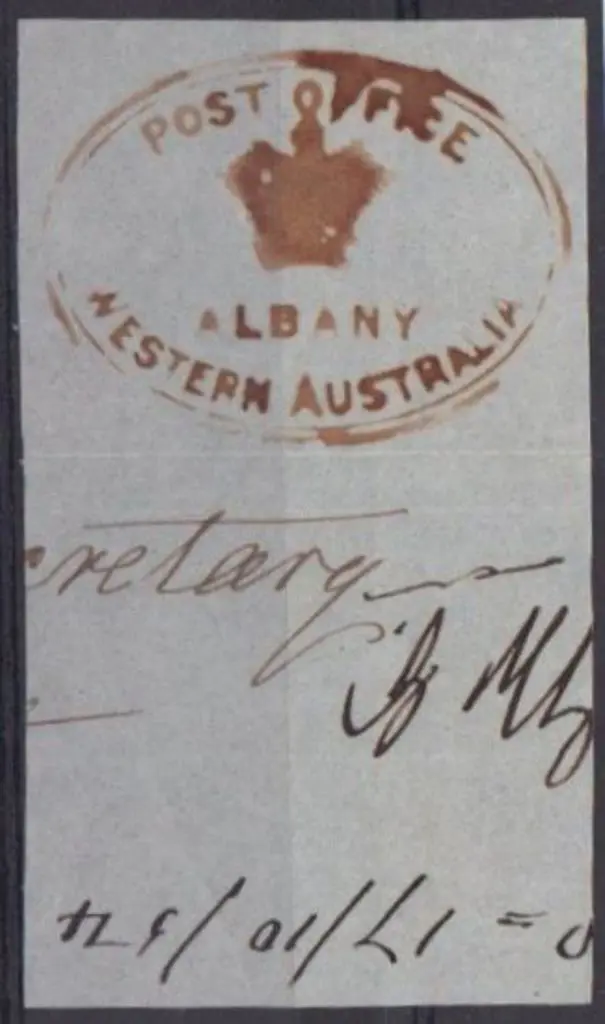 Albany Post Office POI on piece with MSS date ... Image 1++