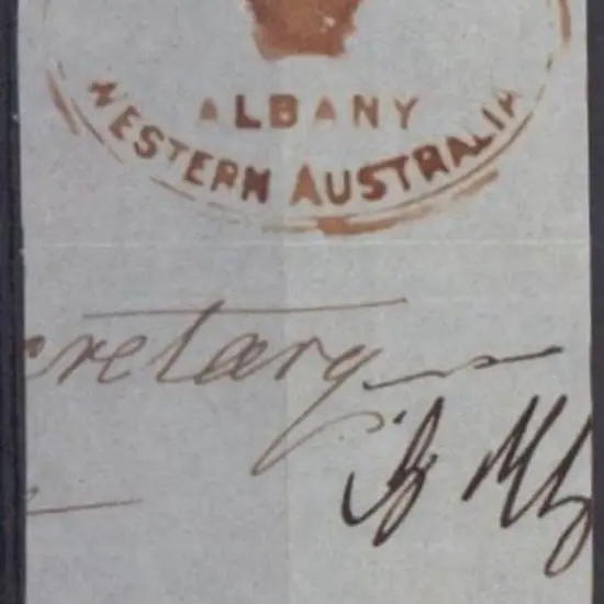Albany Post Office POI on piece with MSS date ...