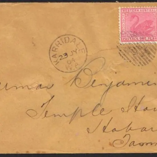 Karridale 1904 (23rd July) proving cover to ...